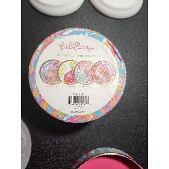 Lilly Pulitzer Ceramic Coasters Set of 4 - Picture 3 of 4